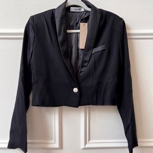 NWT Cropped Tuxedo Blazer Jacket